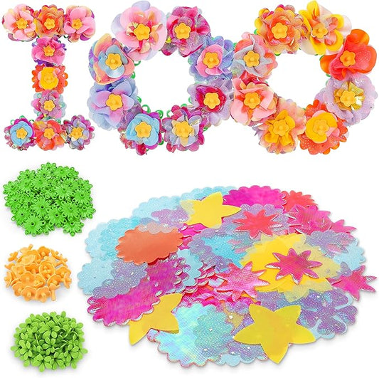 Toyly DIY Fabric Flower Bouquet Toys Accessories with Connector - Flower Market Toy Fitting Set Toys for Kids