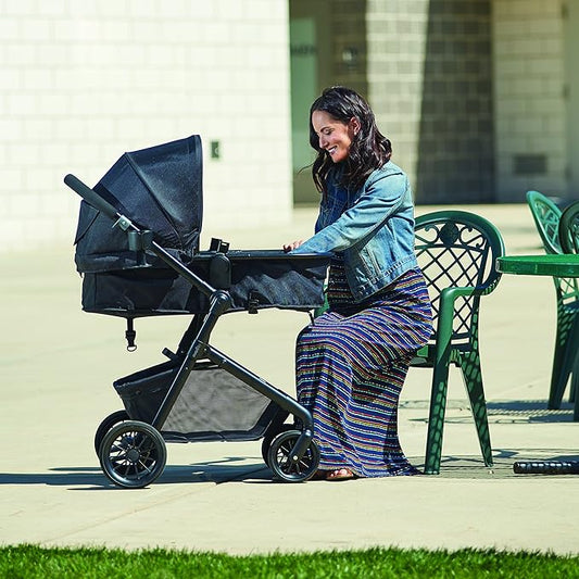 Evenflo Pivot Modular Travel System with LiteMax Infant Car Seat (Casual Gray)