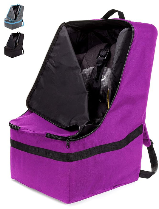 Zohzo Car Seat Travel Bag — Adjustable, Padded Backpack for Car Seats — Car Seat Travel Tote - Compatible with Most Name Brand Car Seats