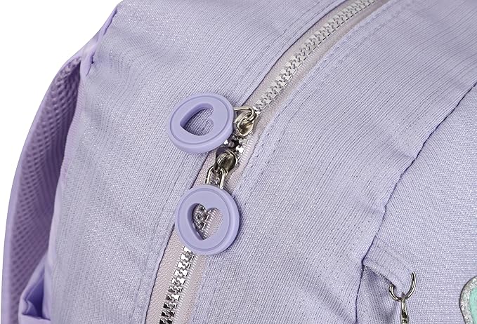 kingdisen Adult extra Large Kids Rolling Backpack with Lunch Box 3pc Set (STAR HEART PURPLE)
