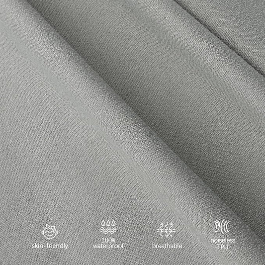 Crib Sheets Waterproof 2 Pack, Crib Mattress Protector, Toddler Fitted Crib Sheet Neutral, Ultra Soft & Breathable Toddler Bed Sheets for Boys and Girls, Grey
