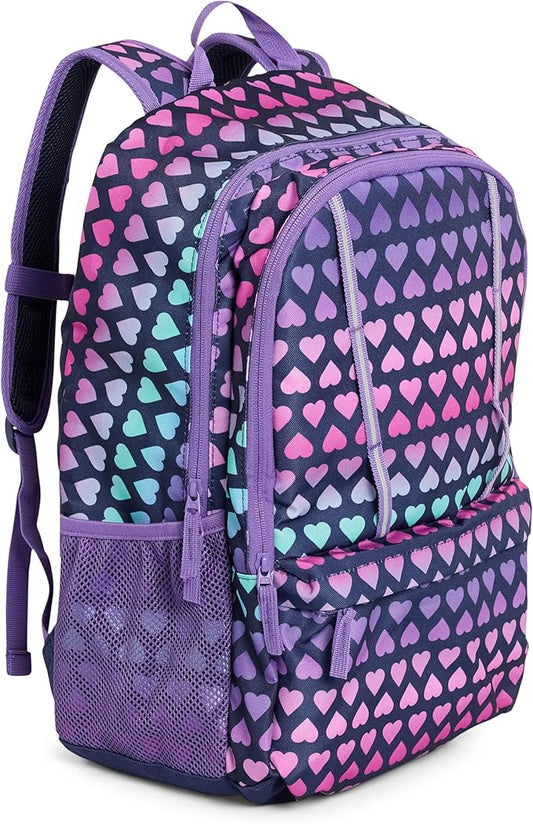 Lands' End Unisex Kids Large ClassMate Lightweight Durable Elementary School Backpack, Rose Violet