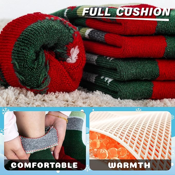 Hylaea Merino Wool Ski Socks Kids, Knee-high Warm Thermal Snowboard Skating Socks for Boys Girls Toddler