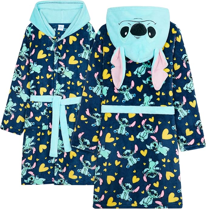 Get Trend Fleece Bathrobe for Girls, Teens, Dressing Gown, Soft Hooded Robe, Cozy Loungewear, Sleepwear Gifts for Girls