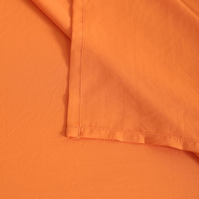 FLXXIE 4 Pieces Toddler Bedding Set, Soft and Breathable Microfiber Crib Sheet Set, Includes Quilted Comforter, Flat Top Sheet, Fitted Sheet, Envelope Pillow Case for Boys and Girls, Orange