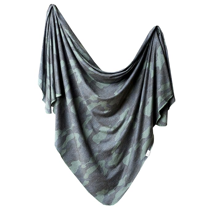Copper Pearl Baby Swaddle Blanket - Premium Knit Baby Blanket, Large Soft Stretchy Receiving Blankets for Baby Boy and Girl, Swaddles for Newborn, Infant, and Toddler (Hunter)