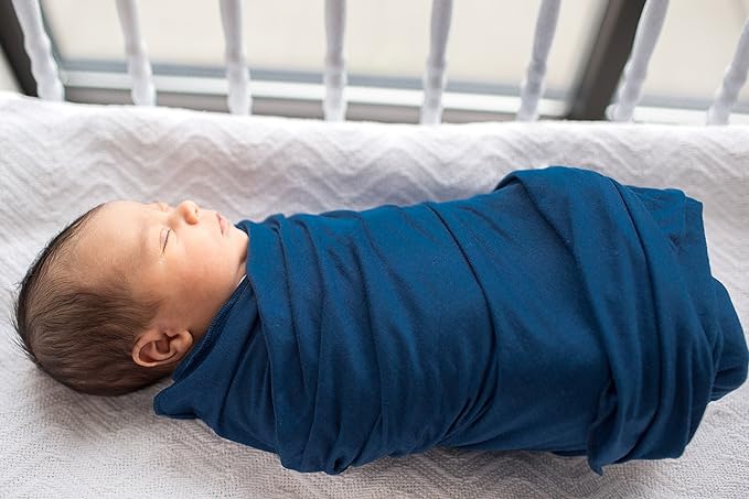 Copper Pearl Baby Swaddle Blanket - Premium Knit Baby Blanket, Large Soft Stretchy Receiving Blankets for Baby Boy and Girl, Swaddles for Newborn, Infant, and Toddler (River)