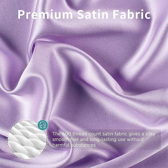 Satin Bassinet Sheet, Great for Baby Hair, Soft Silk Feeling Sheet for Rectangle Cradle Bassinet Mattress Pad, for Girls Gift Newborn and Infant(Purple)