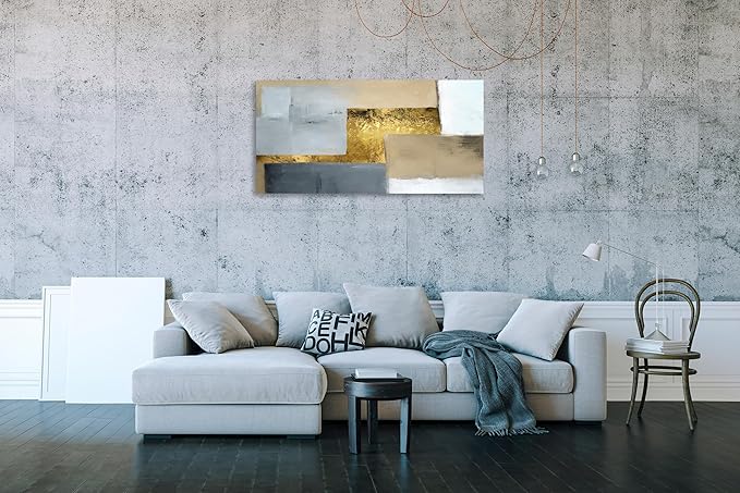 KUNHAAH Wall Art Canvas Painting Modern Simple Abstract Art 1 Piece HD Decorative Painting Picture Poster Print Framed and Stretched Ready to Hang for Living Room Bedroom Office Artwork