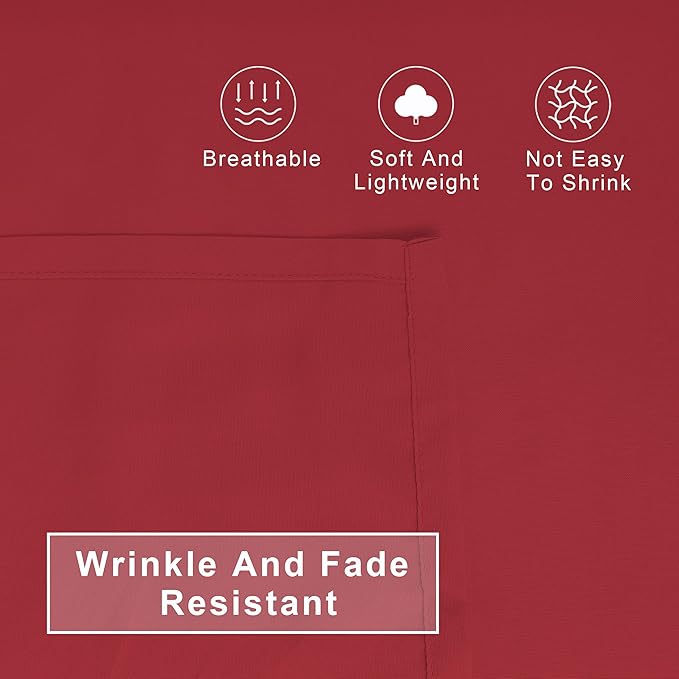 FLXXIE 4 Pieces Toddler Bedding Set, Soft and Breathable Microfiber Crib Sheet Set, Includes Quilted Comforter, Flat Top Sheet, Fitted Sheet, Envelope Pillow Case for Boys and Girls, Burgundy