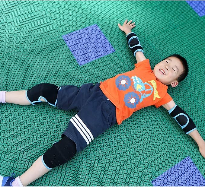 Eulant Adjustable Soft Elbow and Knee Pads for Kids, Child Protective Pad Sets for Bicycle, Roller Skating, Basketball, Football, Volleyball, Dancing, Kneeling