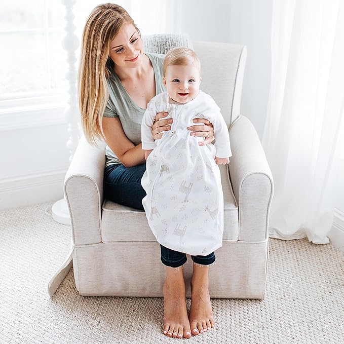 HALO SleepSack, 100% Cotton Wearable Blanket, Swaddle Transition Sleeping Bag, TOG 0.5, Llama Sand, Size X-Large, 18-24 Months