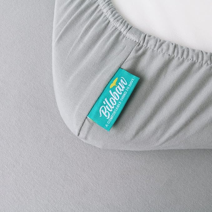 Bassinet Sheets Compatible with 4moms mamaRoo Sleep Bassinet, Delta Children Curve and Graco DreamMore Bedside Bassinet,100% Cotton, 2 Pack, Ultra Soft Sheets for Baby, Gray
