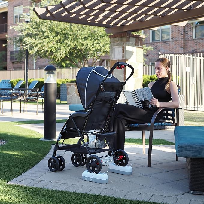 Automatic Stroller Rocker Attachment – Smart Infant Soother for Peaceful Sleep with Remote, Timer, Two Speed Modes, Type-C Rechargeable – No Anxious Vibrations, SwaySo
