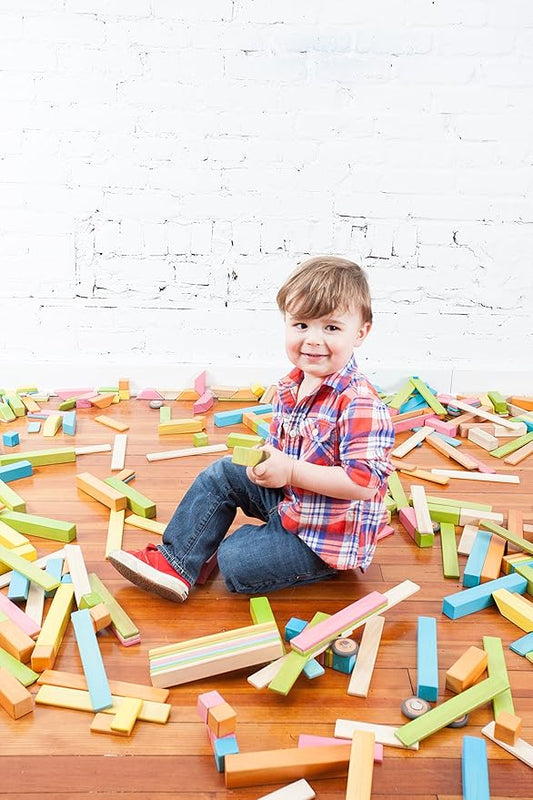 42 Piece Tegu Magnetic Wooden Block Set, Blossom, 1-99 years old