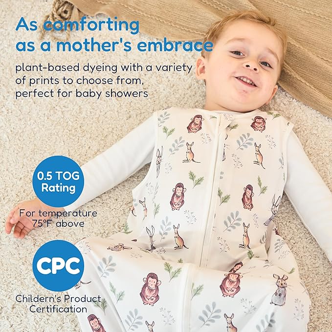 TotAha Toddler Quilted Sleep Sack 1.0 TOG for 2T-3T-4T, Soft Warm Wearable Blanket Baby Sleep Bag with 2-Way Safe Zippers,Premium Winter Extra Large Sleeping Sacks