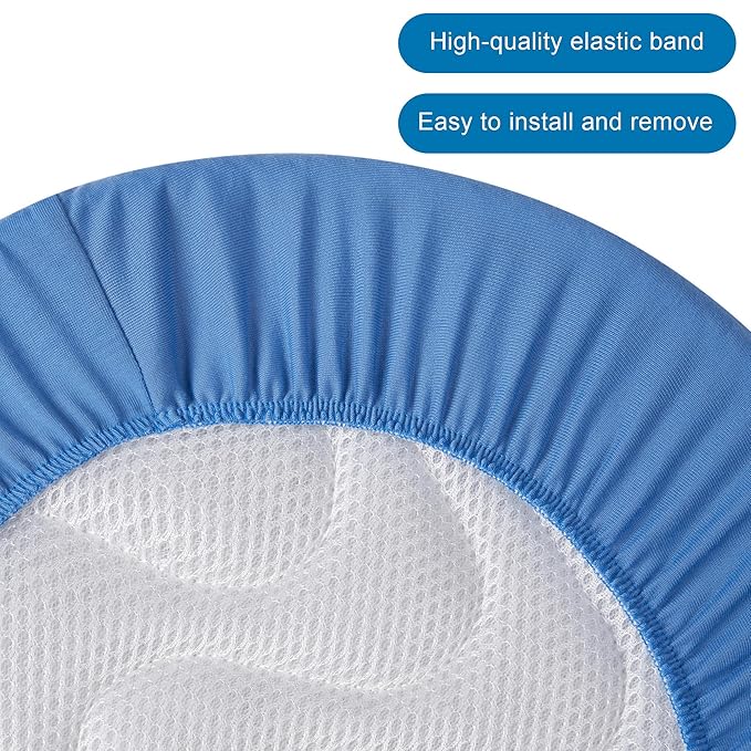 TILLYOU Baby Bassinet Sheets for Girls Boys, Fit for Hourglass Oval Rectangle Bassinet Mattress Sheets, 33”X16”, 2 Pack Animal Geometry & Blue
