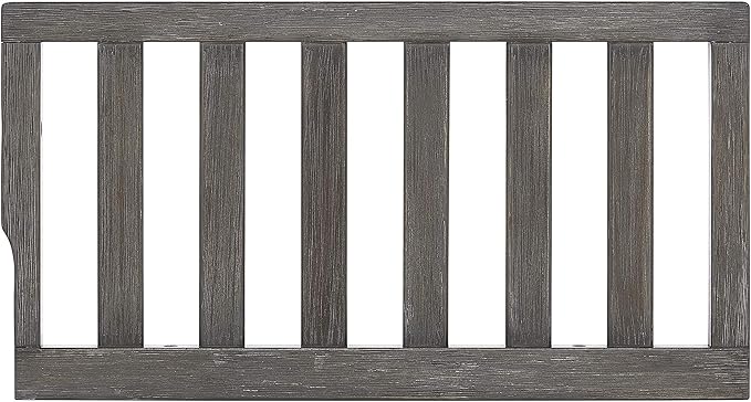 Toddler Bed Safety Guard Rail for Evolur Baby Convertible Cribs - Solid Wood Rail for Convertible Crib to Toddler Bed Conversion - Safety Bed Rail for Children (Smokey Brushed Grey, Model 814)