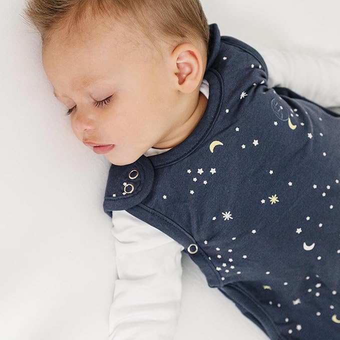 Ecolino Organic Cotton Baby Sleep Sack - 2-Way Zipper Baby Wearable Blanket - Infant to Toddler Sleeping Bag Sack - 2 Months - 2 Years - Milky Way