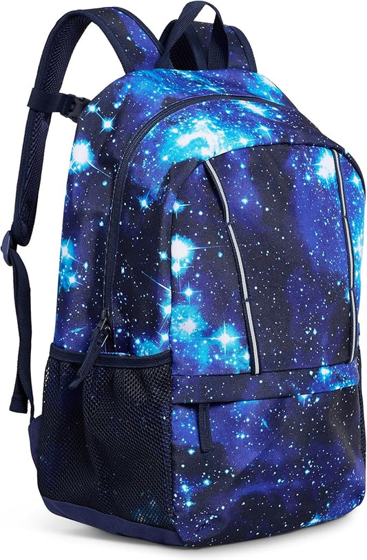 Lands' End Unisex Kids Medium ClassMate Lightweight Durable Elementary School Backpack, Pro Star Navy