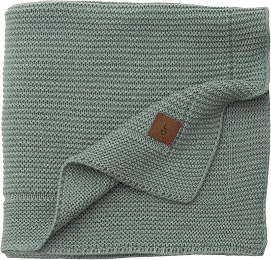 Alina Baby Soft Knitted Blanket, 31 x 39 in, Green, Soft and Breathable, Oeko-Tex Certified, Lightweight and Cuddly, Perfect for Newborns, Toddlers, Cot, Pram