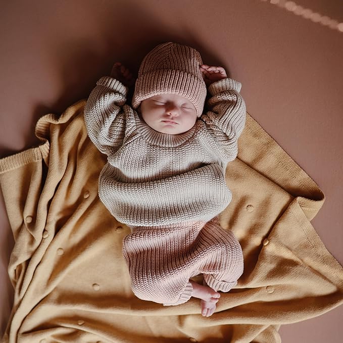 mushie Stretchy & Soft Mini Crib Sheet | Fitted 24" x 38" (Natural)