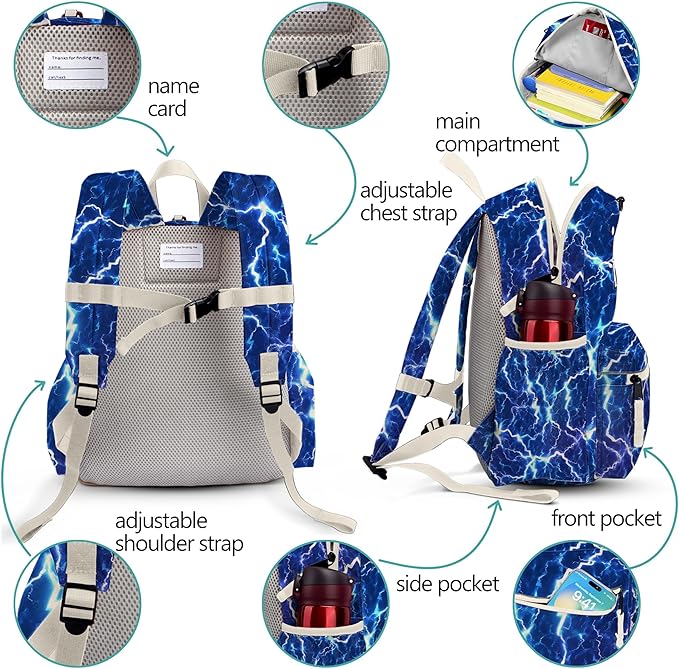 atgark Kids Backpack for Boys Girls: Girls Backpack 6-10 - Kindergarten Elementary School Bookbag for Girl