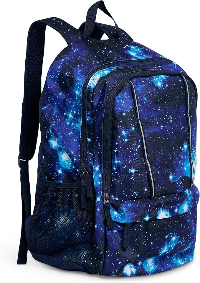 Lands' End Unisex Kids Large ClassMate Lightweight Durable Elementary School Backpack, Pro Star Navy
