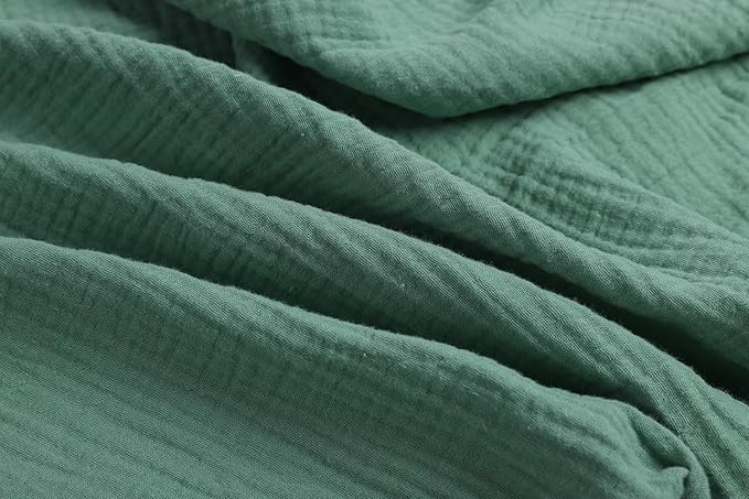 Onacosht Muslin Bassinet Sheets 24" x21" Compatible with Graco Pack ‘n-Play Dome LX Bassinet, Small Round Bassinet Sheets 2 Pack 100% Cotton Grey and Green