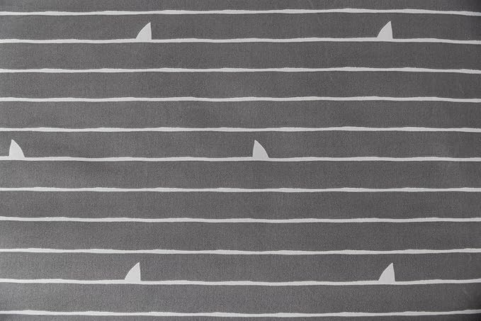 Beddy's Great White Shark Theme Boys Durable Zipper Bedding for Kids, Bed in a Bag for Kids, White & Gray Sheets & Comforter, Includes Pillowcase & Pillow Sham, Easy to Make & Wash