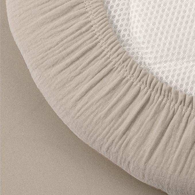 Muslin Bassinet Fitted Sheets, 2 Pack for Baby Boy and Girl, Soft Breathable Stretchy Baby Pad/Mattress Sheet Set, Universal Fit for Hourglass Oval and Rectangle Bassinet Mattress (Bright Leaves)
