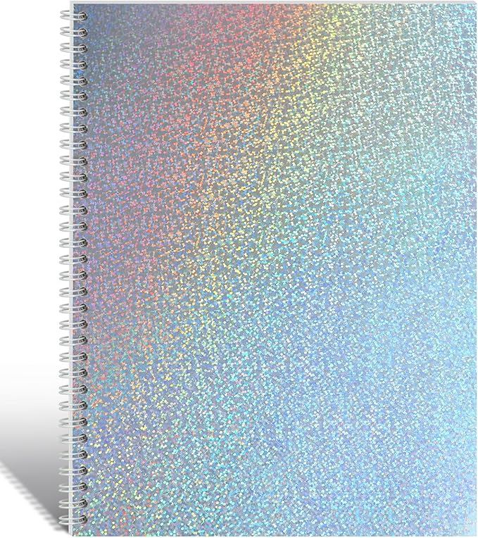 Dajino Large Reusable Sticker Book Collecting Album 8.5×11 Inch Sticker Storage Collection Organizer Book for Adult with 40 Sheets Letter Size Blank Release Paper and Holographic Cover (Dot)