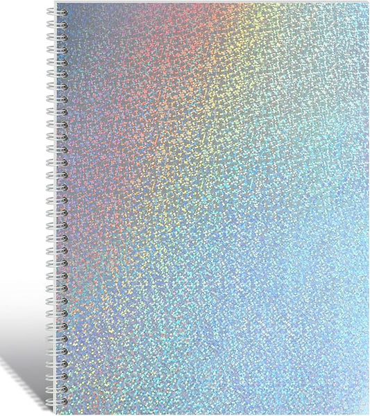 Dajino Large Reusable Sticker Book Collecting Album 8.5×11 Inch Sticker Storage Collection Organizer Book for Adult with 40 Sheets Letter Size Blank Release Paper and Holographic Cover (Dot)