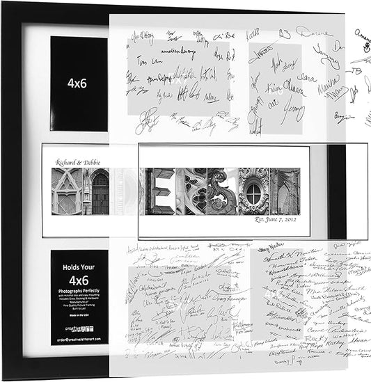 Creative Letter Art Personalized Sign in Nature Themed Alphabet Photograph Letters for Personalized Gift, Wedding, Graduation, Anniversary, Baby Name or any Occasion (Black Frame, 20x20 Inch Collage)
