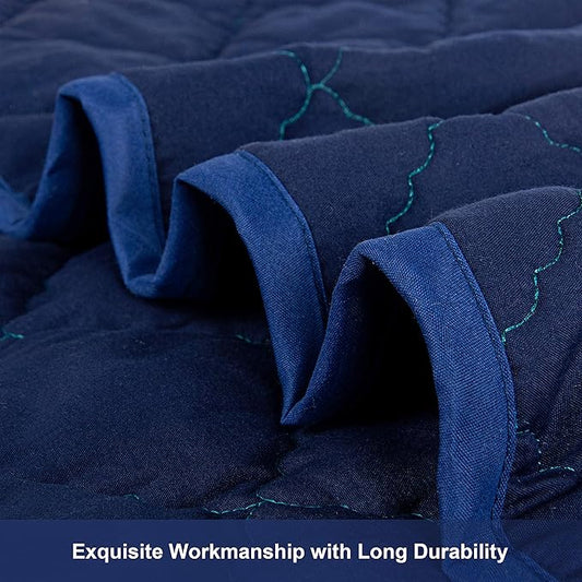 NTBAY Down Alternative Toddler Comforter, Lightweight and Warm Solid Color Baby Crib Quilted Blanket, 39x47 inches, Navy Blue