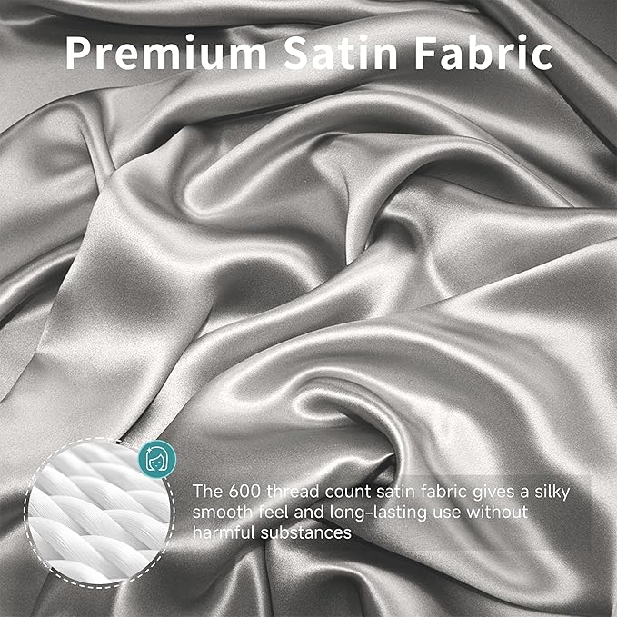Pro Goleem Satin Soft Crib Sheet Great for Baby with Sensitive Hair Silky Baby Sheet Gray Unisex 52’’x28’’x8’’ Fitted Sheet