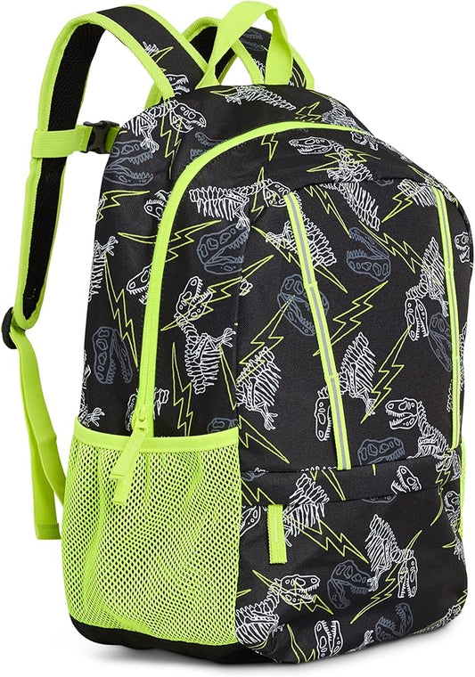 Lands' End Unisex Kids Medium ClassMate Lightweight Durable Elementary School Backpack, Black Highlight