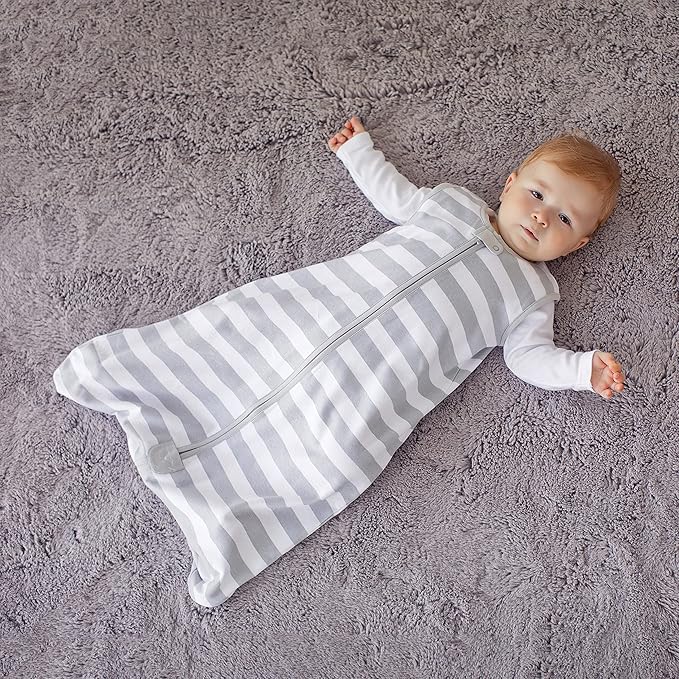 Mama Cheetah Baby Sleep Sack 0.5 TOG, Organic Cotton Baby Wearable Blanket with Two-Way Zipper, Swaddle Transition Baby Sleeping Bag for Newborn Infant Toddler Boy Girl, 0-6 Months