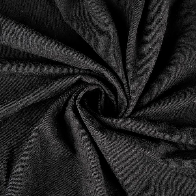 SheetWorld Fitted Baby Bassinet Sheet fits SnuzPod 4 Bedside Crib 16 x 30, 100% Cotton Jersey, Hypoallergenic, Butter Soft, Solid Black, Made in USA