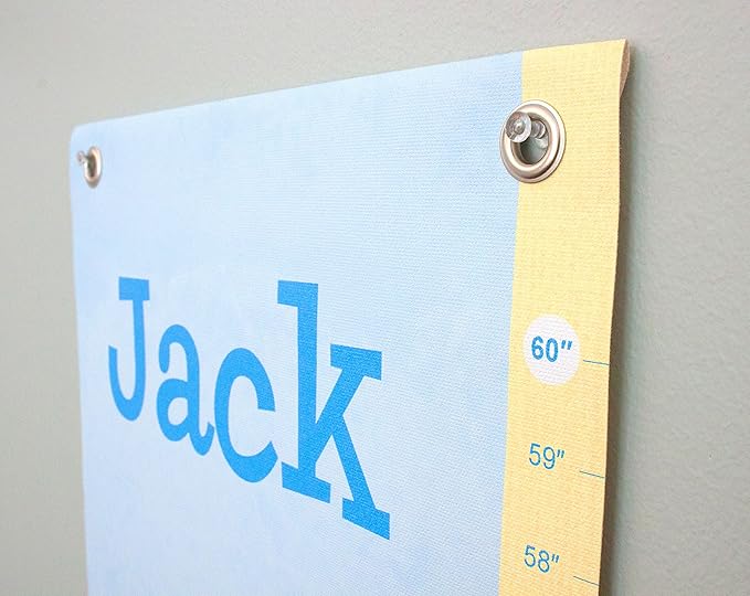 Personalized Growth Chart for Kids, Zoo Animals, Blue - I See Me!