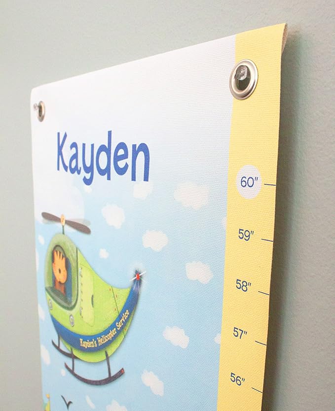 Personalized Growth Chart for Kids, Construction - I See Me!