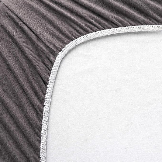 SheetWorld Baby Fitted Cradle Sheet 18 x 36 inches, 100% Cotton Jersey Hypoallergenic Sheet, Unisex Boy Girl, Dark Grey, Made in USA