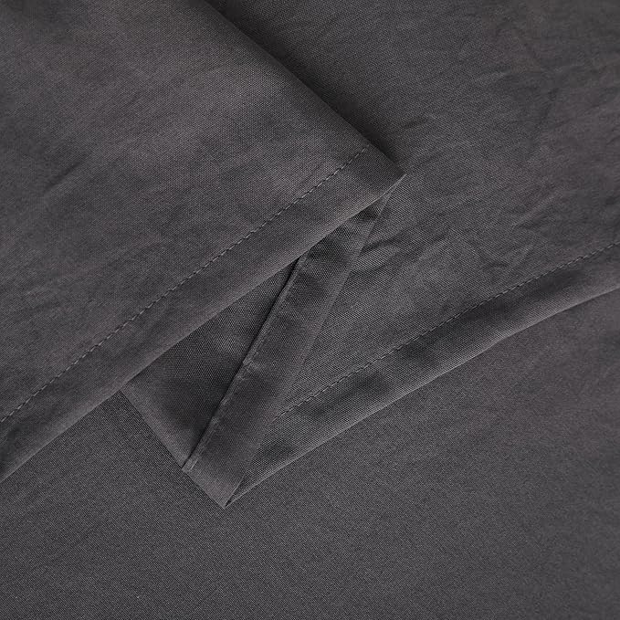 NTBAY Toddler Bedding Set - 4 Piece Soft and Breathable Crib Bedding Set for Boys and Girls, Includes Quilted Comforter, Fitted Sheet, Flat Top Sheet and Envelope Pillowcase, Dark Grey