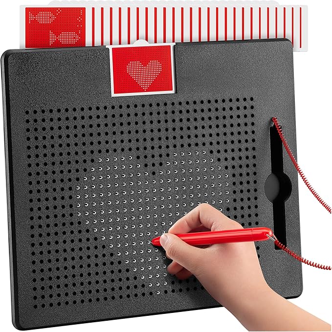 AYNAT FUN Large Magnetic Drawing Board for Kids & Toddlers with Beads and Magnet Stylus Pen - Magnetic Tablet Toy for Airplane & Car Ride Activities for Kids