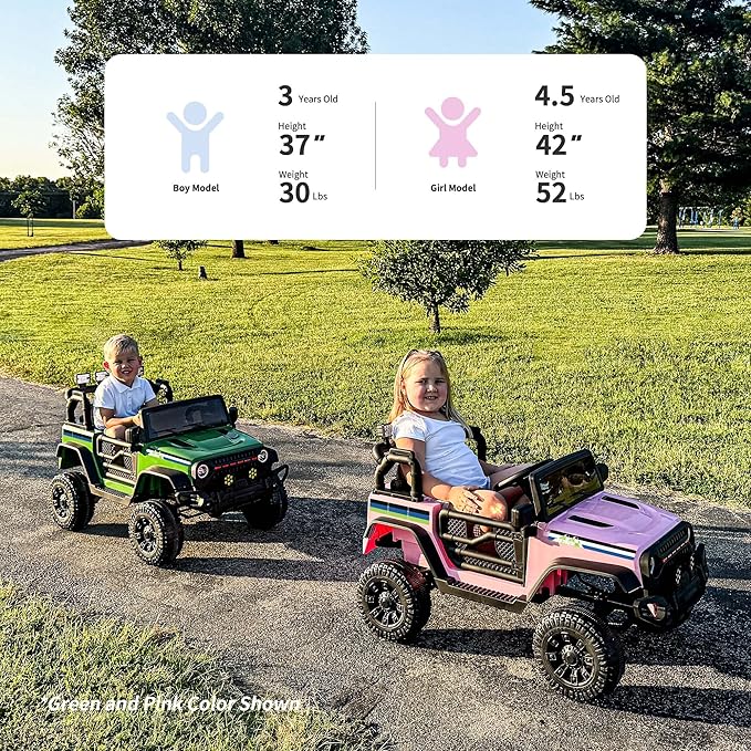24V Kids Ride on Toy, Kids Electric Vehicles Car Ride on Car Truck for Toddlers 3-5 with Remote Control, 2x200W Motor - Snow White