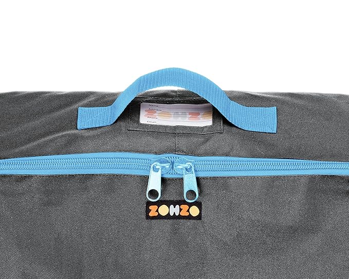 Zohzo Car Seat Travel Bag — Adjustable, Padded Backpack for Car Seats — Car Seat Travel Tote (Gray with Black Trim)